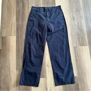 Women Navy Straight-Leg Pants